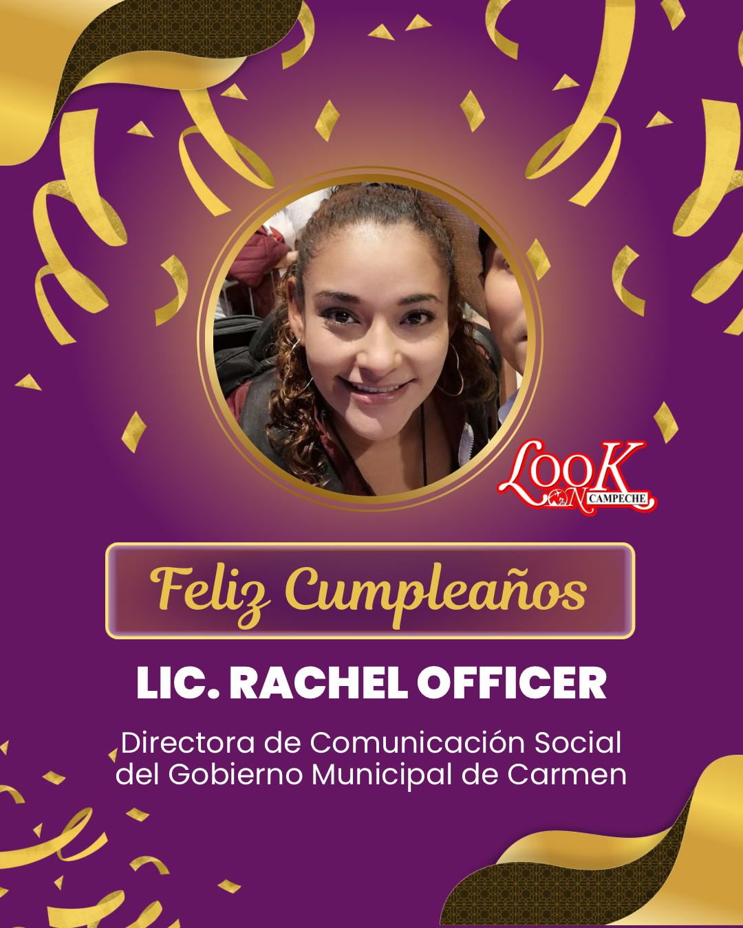 Post de Instagram Feliz Cumpleaños Moderno Negro y Dorado
