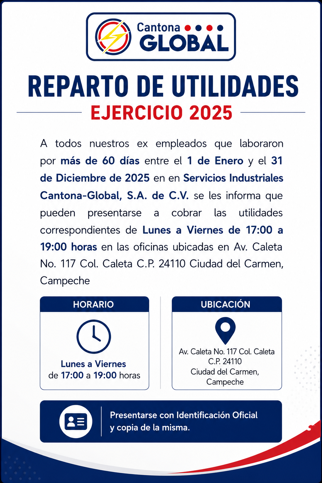 CANTONA Reparto de Utilidades