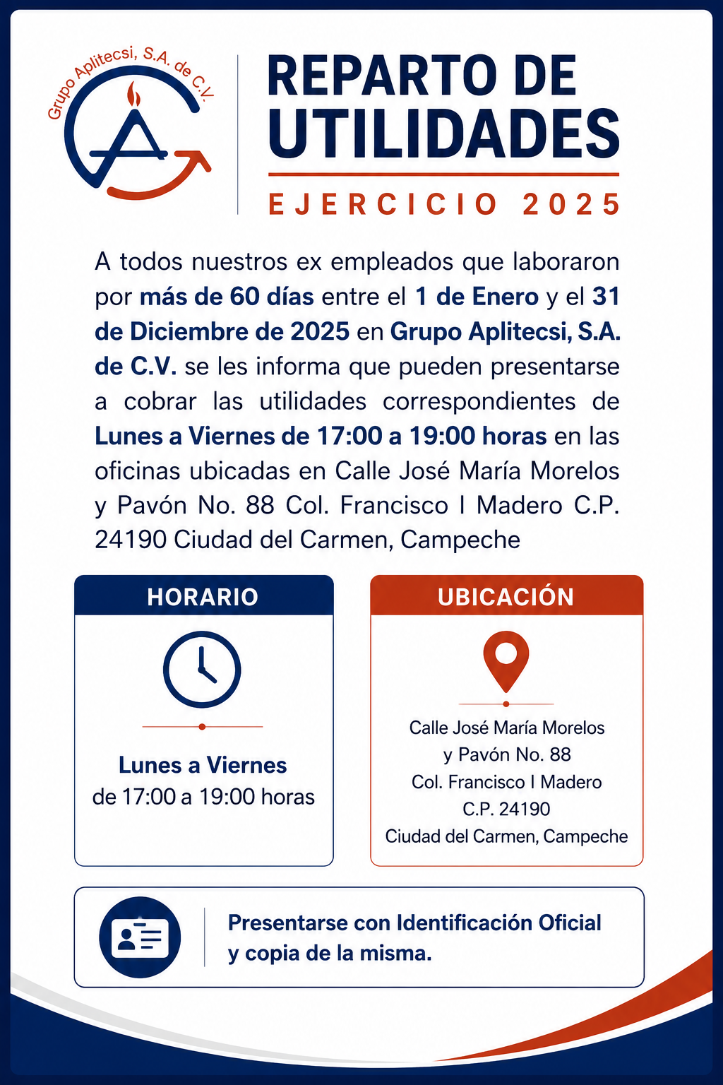 GRUPO APLITECSI Reparto de Utilidades